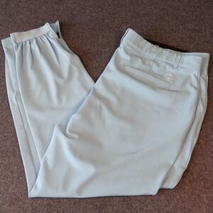 Pins & Aces Performance Golf Joggers Light Blue Size 40 Spade Logo Zipper Cuff